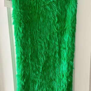 Forever 21 Green Faux Fur Pencil Skirt